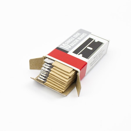 Excel Blades Single Edge Razor Blades, .009" Straight Scraper Blades, 10pcs., 12pk. 20009